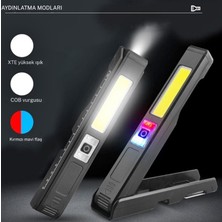 Gaman 10W Şarjlı Mıknatıslı Katlanabilir LED Çalışma Lambası - Oto Tamir ve Kamp FENERI-GP299