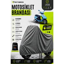 Motobros Motosiklet Brandası Motor Brandası Honda Spacy Uyumlu ThermoGuard-X Gri Su Geçirmez UV Korumalı Motor Örtüsü