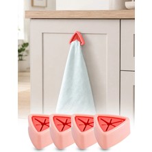 Omilife 4'lü Yapışkanlı Mutfak Lavabo Havlu Askısı Bez Tutucu Banyo Organizer Seti