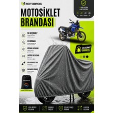 Motobros Motosiklet Brandası Motor Brandası Yamaha Tenere Uyumlu ThermoGuard-X Gri Su Geçirmez UV Korumalı Motor Örtüsü