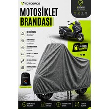 Motobros Motosiklet Brandası Motor Brandası SYM Joymax Uyumlu ThermoGuard-X Gri Su Geçirmez UV Korumalı Motor Örtüsü