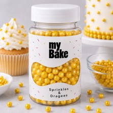 My Bake 4 mm Sarı Draje Şeker – Pasta ve Tatlı Süsleme Şekeri