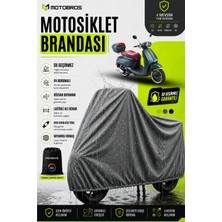 Motobros Motosiklet Brandası Motor Brandası Arora Mojito Uyumlu ThermoGuard-X Gri Su Geçirmez UV Korumalı Motor Örtüsü