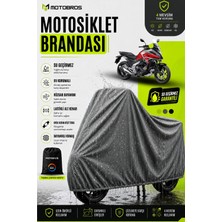 Motobros Motosiklet Brandası Motor Brandası Honda NC 750 Uyumlu ThermoGuard-X Gri Su Geçirmez UV Korumalı Motor Örtüsü