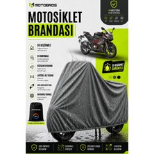 Motobros Motosiklet Brandası Motor Brandası RKS SRK 125 R Uyumlu ThermoGuard-X Gri Su Geçirmez UV Korumalı Motor Örtüsü