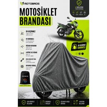 Motobros Motosiklet Brandası Motor Brandası Kuba Space Uyumlu ThermoGuard-X Gri Su Geçirmez UV Korumalı Motor Örtüsü