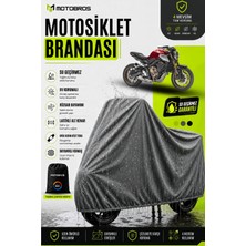 Motobros Motosiklet Brandası Motor Brandası Honda CB650R Uyumlu ThermoGuard-X Gri Su Geçirmez UV Korumalı Motor Örtüsü