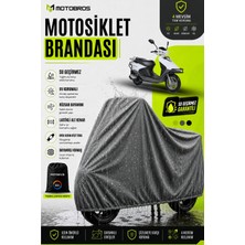 Motobros Motosiklet Brandası Motor Brandası RKS Spontini 110 Uyumlu ThermoGuard-X Gri Su Geçirmez UV Korumalı Motor Örtüsü