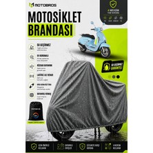 Motobros Motosiklet Brandası Motor Brandası RKS Bitter Uyumlu ThermoGuard-X Gri Su Geçirmez UV Korumalı Motor Örtüsü