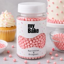 My Bake 4 mm Pembe Draje Şeker – Pasta ve Tatlı Süsleme Şekeri