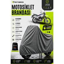 Motobros Motosiklet Brandası Motor Brandası Hero X Pulse 200 Uyumlu ThermoGuard-X Gri Su Geçirmez UV Korumalı Motor Örtüsü