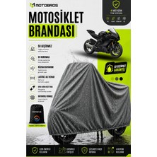 Motobros Motosiklet Brandası Motor Brandası Yamaha R6 Uyumlu ThermoGuard-X Gri Su Geçirmez UV Korumalı Motor Örtüsü