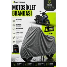 Motobros Motosiklet Brandası Motor Brandası RKS Arome 125 Uyumlu ThermoGuard-X Gri Su Geçirmez UV Korumalı Motor Örtüsü