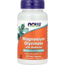 Now Foods Magnesium Glycinate With Bioperine Nervous System Support 60 Veg Capsules