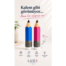 LUGA ATÖLYE Dev Kalem Kutusu - 3D Baskı Kalem Şeklinde Çok Amaçlı Organizer