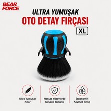 Robeve Bear Force Xl Ultra Yumuşak Oto Detay Fırçası | Araç Iç ve Dış Temizlik Fırçası | Ergonomik Tutuş | Çizmeden Temizlik | Stand Dahil | Jant, Havalandırma, Torpido ve Detay Temizleme Fırçası