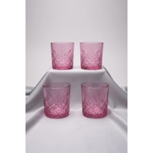 Bereketli Store Paşabahçe Timeless Pembe 4'lü Kristal | Cam Su ve Meşrubat Bardağı
