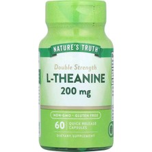 Nature's Truth L-Theanine Brain & Cognitive Amino Acid 200 Mg 60 Quick Release Capsules