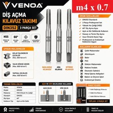 Venoa Diş Açma Kılavuz Takımı DIN352 M4 Set 3 Parça