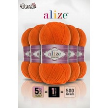 Alize Cotton Gold - 37 Turuncu - 5'li Paket - 100GR/330M - Pamuklu Hırka Yelek Amigurumi Ipi