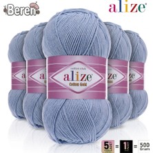 Alize Cotton Gold - 40 Mavi - 5'li Paket - 100GR/330M - Pamuklu Hırka Yelek Amigurumi Ipi