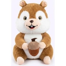 PopŞeker Sevimli Peluş Sincap (50 Cm) - Dev Pofuduk Kuyruklu Özel Tasarım Hediye Peluşu