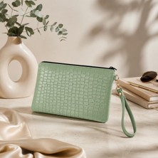 Yonca Outlet Siyah - Lacivert – Bordo - Yeşil -14CM Fermuarlı Şık El Çantası Günlük Kullanım