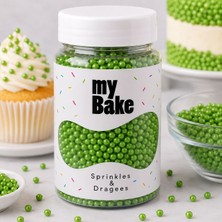 My Bake 4 mm Yeşil Draje Şeker – Pasta ve Tatlı Süsleme Şekeri