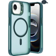 EstoreBox Joko Iphone 16E Flet Lens Magsafe Kapak - Koyu Yeşil