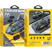 EstoreBox Karler Bass Krm2 Rgb Motosiklet Sürücüleri Için Ipx6 Su Geçirmez Özellikli Kablosuz Bluetooth Kulak