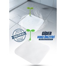 Omilife Beyaz Dekoratif Kare Koku Önleyici Lavabo Gider Kapatıcı Dekoratif Banyo Küvet Gider Tıkacı 13,3 cm