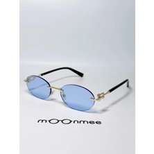 Moonmee Lipafi Oval Kadın Güneş Gözlüğü Degrade Kesme Cam UV400 Korumalı