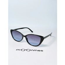 Moonmee Kaje Unisex Geometrik Mavi / Siyah Güneş Gözlüğü