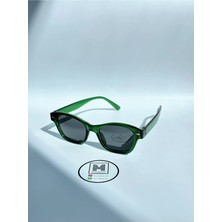 Moonmee Mesin - Unisex Güneş Gözlüğü Yeşil UV400 Korumalı