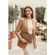 Yonca Outlet Iyah Clutch Çanta – 23X14 cm Fermuarlı Şık El Çantası, Günlük ve Abiye Kullanım (Model 102)