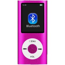 Tastech 5007MP Metal Mp3 Player Renli Ekranlı Fm Radyolu Bluetoth Lu Hafıza Kartı Girişli Müzik Çalar Pembe