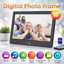 Tastech 10.1 Inç Digital Fotoğraf Çerçevesi Photo Frame Sd/usb Mp3/mp4 Çalar 1024X600 Resim Çerçeve Siyah