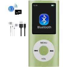 Tastech 5007MP 8gb Tf Kart Hediyeli Metal Mp3 Player Renli Ekranlı Fm Radyolu Bluetoth Lu Hafıza Kartı Girişli Müzik Çalar 8gb Yeşil