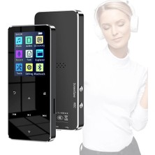 Tastech 8gb Dahili Hafızalı Mp3-Mp4 Çalar Hd Ses Bluetooth 5.0 Müzik Çalar Hafıza Kartı Girişli Fm Radyolu Siyah