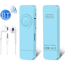 Tastech 5014MP Şarjlı Mp3 Çalar Bluetooth Lu Müzik Player Mini Mp3 Stick Hafıza Kartı Girişli Mavi