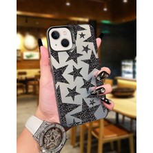Powerfox Iphone 13 Uyumlu Silikon Kenar Sert Arka Anti Düşme Kılıfı Yıldız Desenleri MK01A