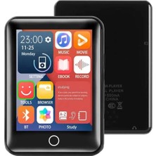 Tastech Dokunmatik Ekranlı Bluetooth Lu Mp3 Mp4 Player Dahili Hoparlör Müzik Çalar 4gb Hafızalı Mp Player Siyah