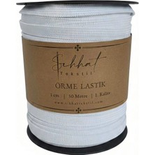 Sıhhat Dardokuma 1 cm 50 Metre Beyaz  Don Lastik - Paça Lastik , Bebe Lastik, Alez Lastik , Dokuma Lastik ,Çok Amaçlı Lastik