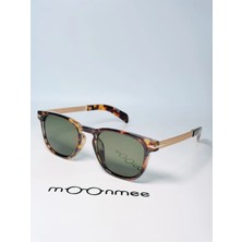 Moonmee Memtes Unisex Dikdörtgen Leopar / Yeşil Güneş Gözlüğü