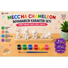 Veriqo 3D Meccha Chameleon Boyama Seti 4 Mini Karakter 1x6'lı Boya Seti 1 Fırça Eğitici Hobi Aktivite Oyuncağı