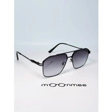 Moonmee Jak Güneş Gözlüğü Unisex Geometrik Siyah Açık Cam Güneş Gözlüğü