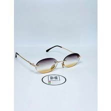 Moonmee Cafpe - Unisex Güneş Gözlüğü Altın UV400 Korumalı