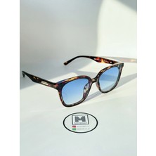 Moonmee Flote - Unisex Güneş Gözlüğü Leopar / Mavi UV400 Korumalı