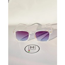 Moonmee Moon Güneş Gözlüğü - Unisex Güneş Gözlüğü Şeffaf Mavii UV400 Korumalı
