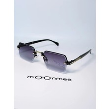 Moonmee Cahef Unisex Geometrik Gold / Siyah Güneş Gözlüğü
